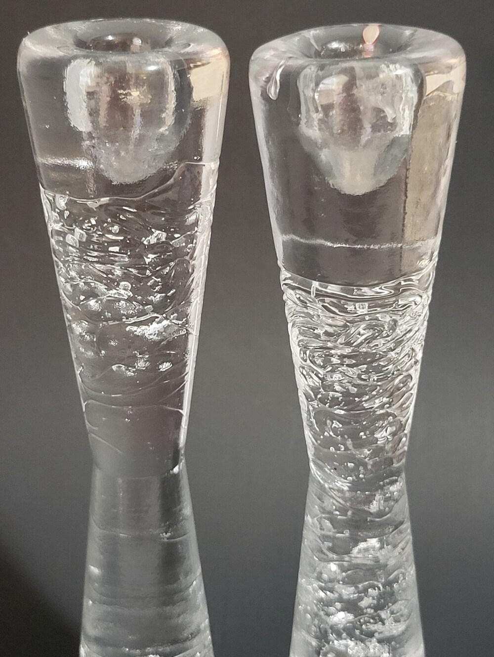 Pair Iittala Arkipelago Hourglass Candlestick Holders Timo Sarpenava Vtg 60s MCM - Picture 6 of 14